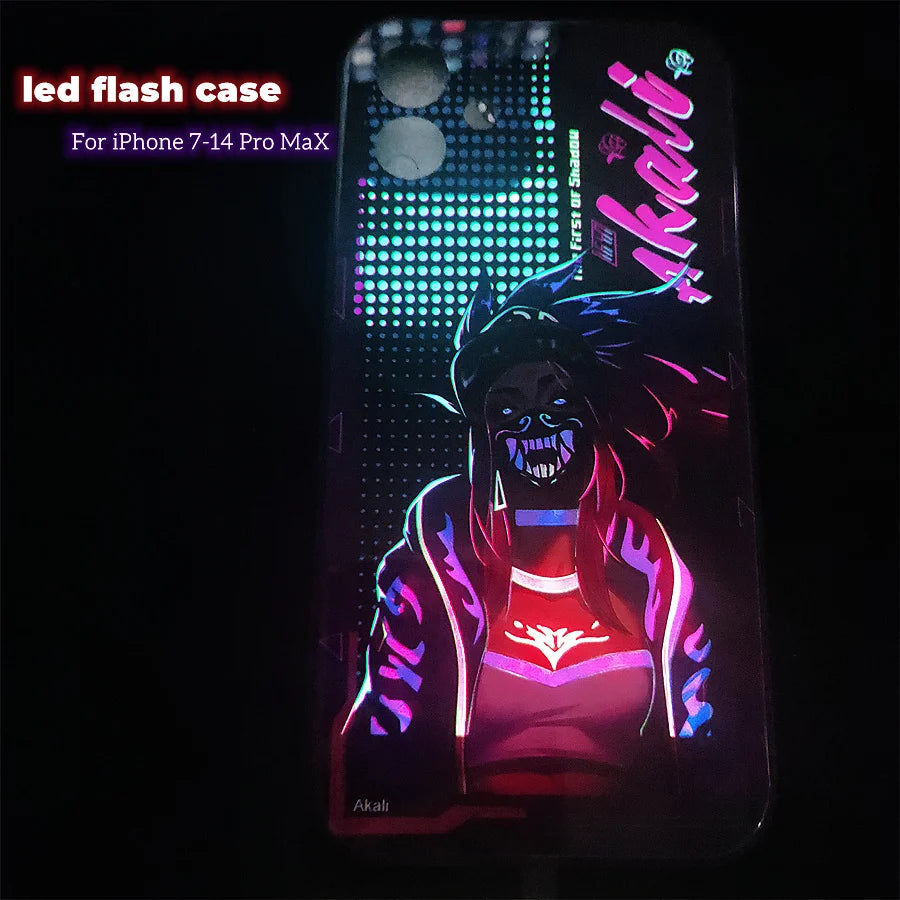 Case For iPhone Led: Anime Girl Boy